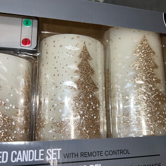 LED Christmas candle set - Picture 2 of 3